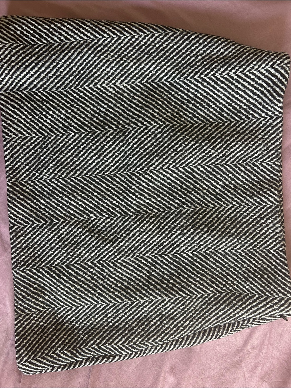 LOFT Black and White Chevron Pencil Skirt